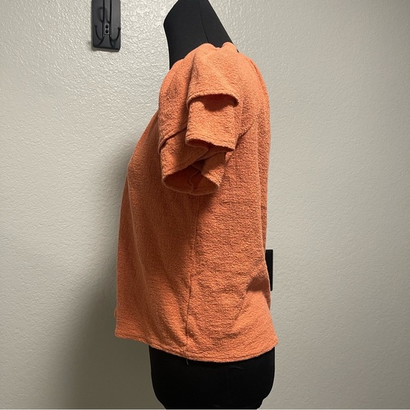 Madewell Texture & Thread Tiered-Sleeve Sweet Dahlia Top Size Small - Picture 5 of 7